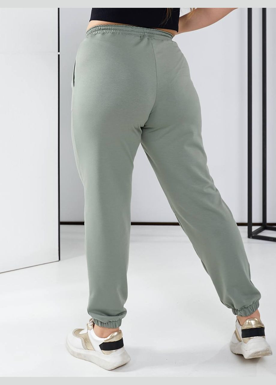 Женские брюки цвет оливка р.50/52 450091 New Trend (282427112)