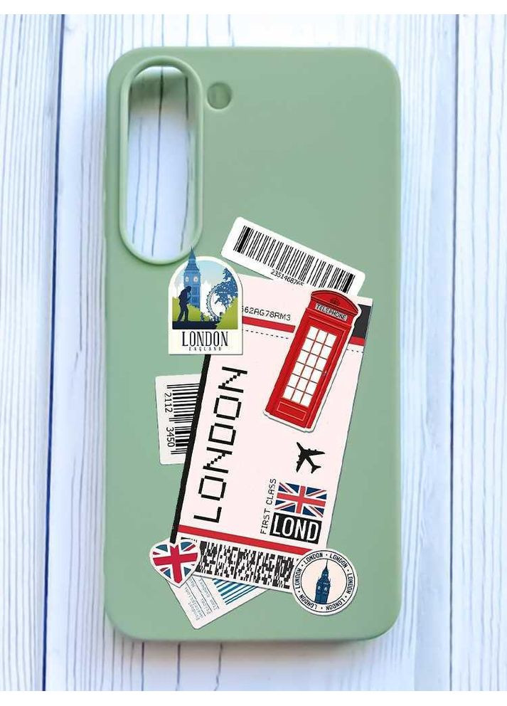 Матовий оливковий чохол на Samsung Galaxy S23 Подорожі. Лондон (принт 326) Creative (355407322)