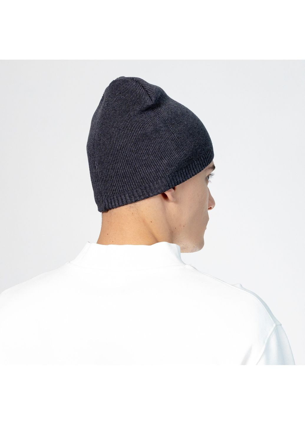 Шапка біні чоловіча бавовна сіра CLOVIS 258-068 LuckyLOOK 258-068M (322792740)