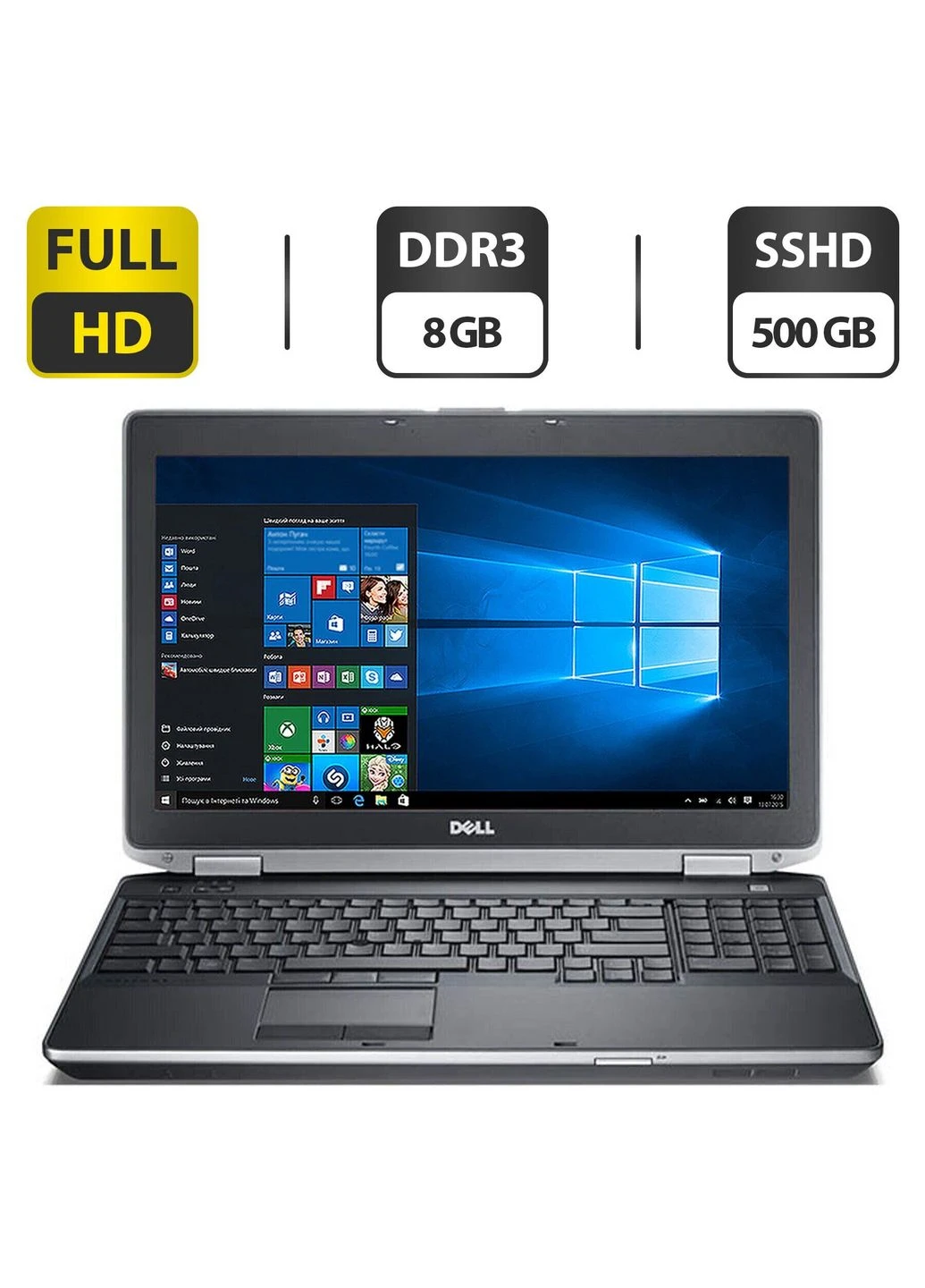 Ноутбук Б-клас Latitude E6530 / 15.6" (1920x1080) TN / Intel Core i7-3540M (2 (4) ядра по 3.0 - 3.7 GHz) / 8 GB DDR3 / 500 GB Dell (398138726)