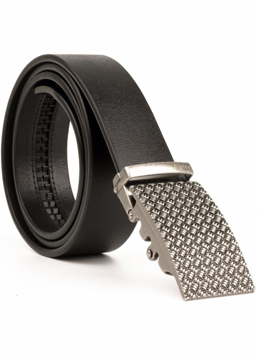 Чоловічий ремінь шкіряний з автоматичною пряжкою 20212 Чорний Vintage (302972360)