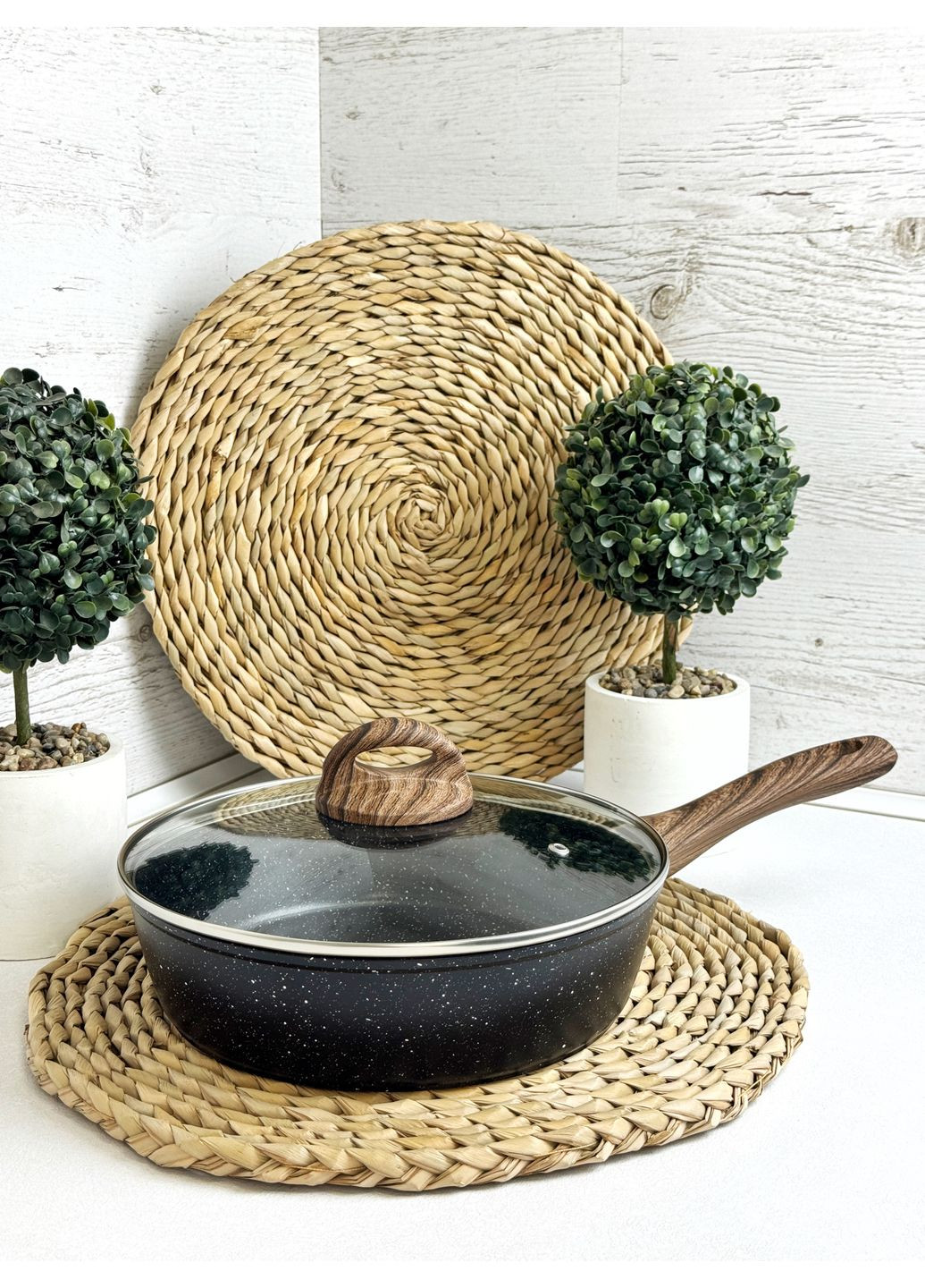 Сковорода глубокая 24 см с крышкой Forest Line IN1024FL Intrendo (368587901)