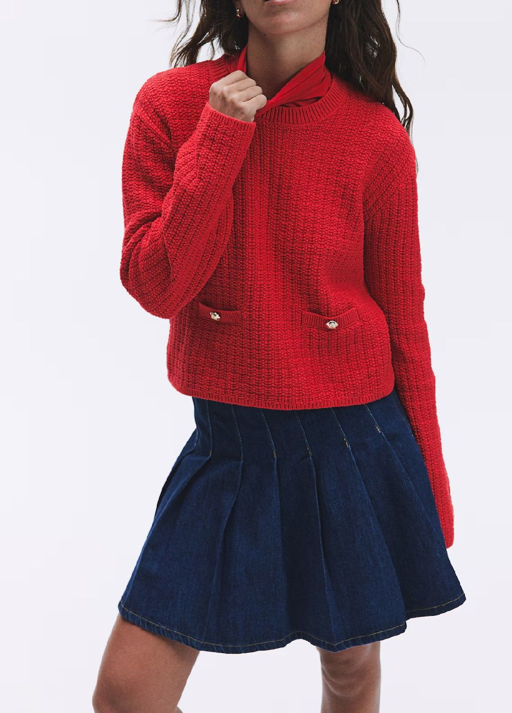 Красный демисезонный свитер H&M