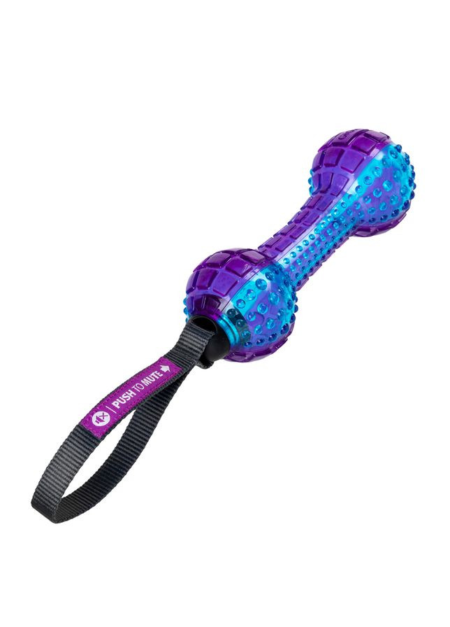 Игрушка для собак Гантель с выключаемой пищалкой Push to mute, TPR резина, нейлон, 18 см GiGwi (315409114)