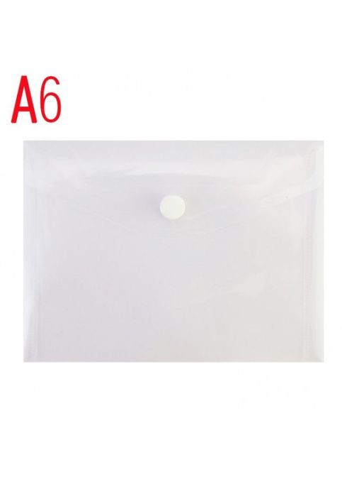 Папка – конверт на кнопке, А6, 180 мкм, прозрачная, фактура "глянец", ТМ ECONOMIX (322498518)