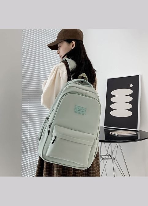 Рюкзак JINISIAO мужской женский детский школьный портфель мятный зеленый No Brand (306709426)