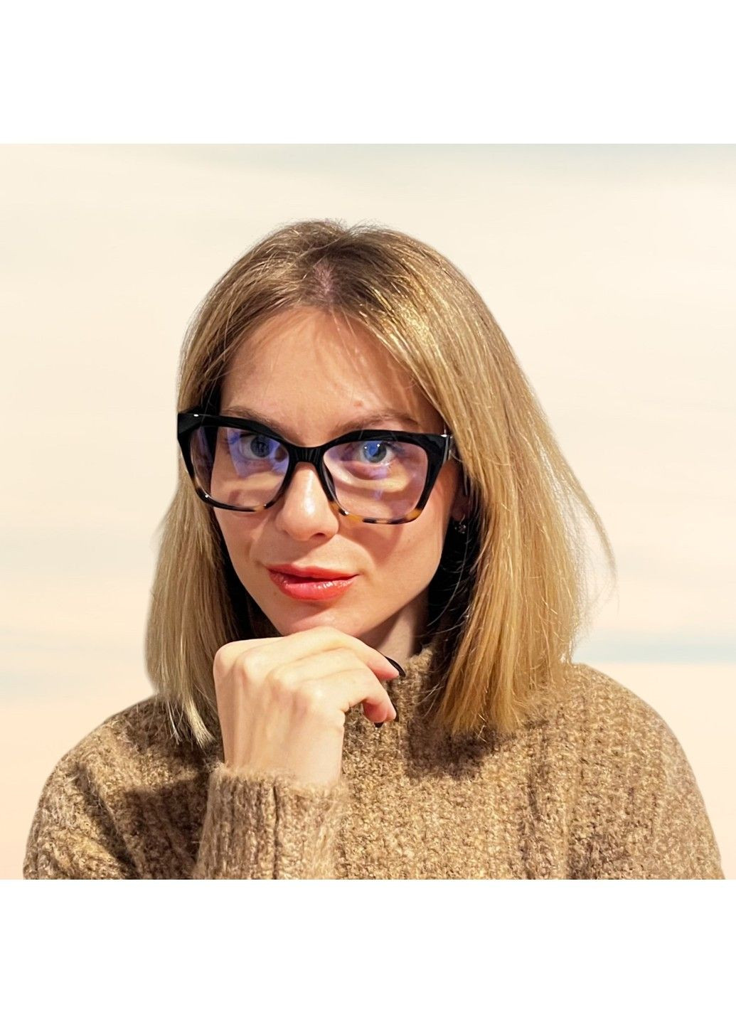 Жіночі комп'ютерні окуляри MM леопардові. Комплект No Brand (330641938)