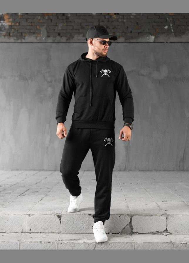 Мужской демисезонный костюм Викинг нет жали нет страха черный No Brand (303358522)