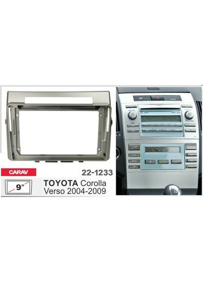 Переходная рамка серии Carav 221233 для Toyota Verso 2004-2009 9 дюймов QIV Corolla (299903484)