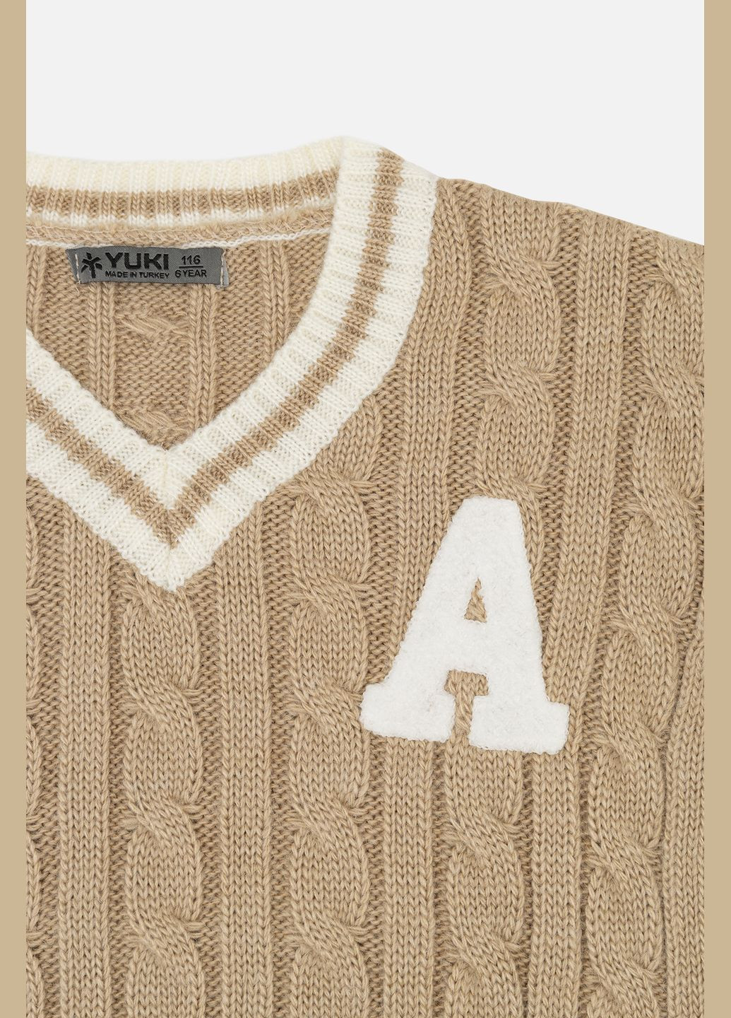 Джемпер для девочки цвет бежевый ЦБ-00257125 Yuki (301066594)