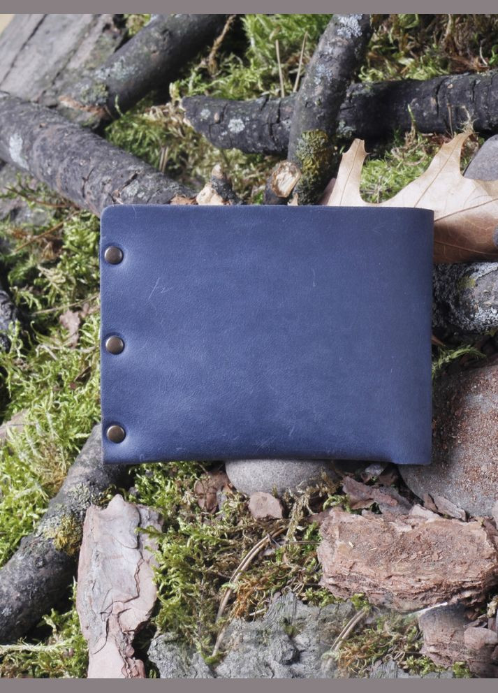 Кошелек на заклепках 4-листный клевер натуральная кожа Crazy horse с отделениями для карточек Turtle (302660099)