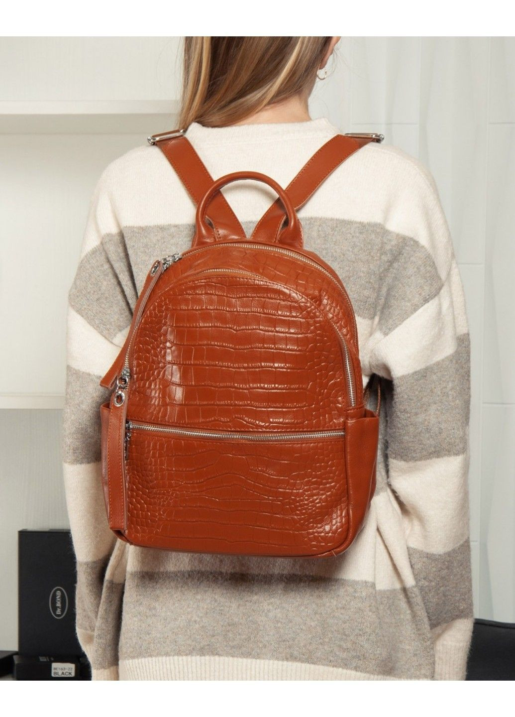 Женский кожаный рюкзак 95518-9 camel Alex Rai (367992189)