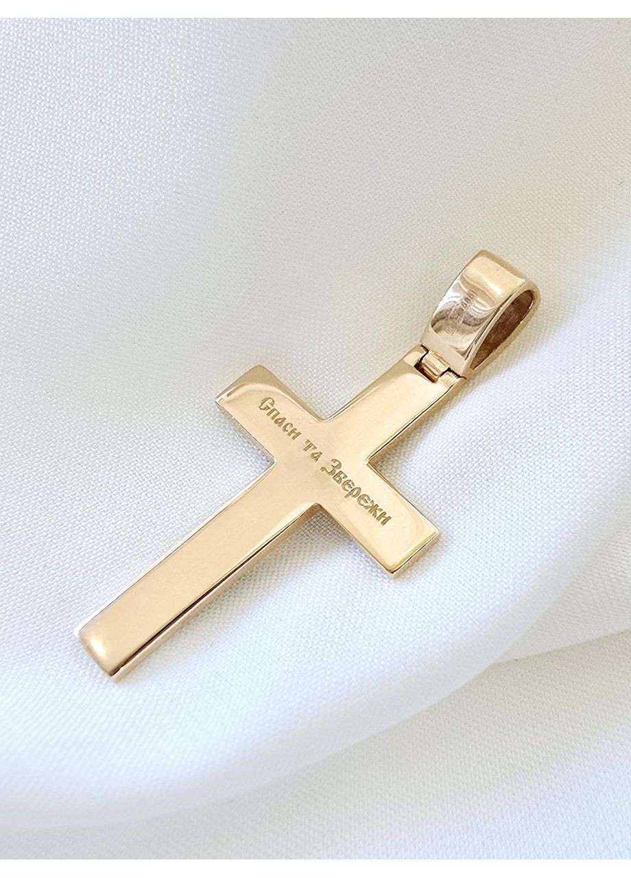 Золотой крестик с распятием и черной эмалью SOVA (3,2см х 1,6см) 3108765101-1п SOVA jewelry house (365268279)