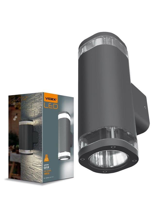 Архитектурнодекоративный двусторонний светодиодный светильник VL-AR072G GU10 IP54 Videx (282312677)