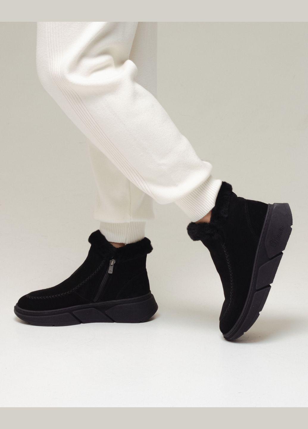 Черевики на платформі замша хутро Guero (302209570)