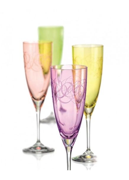 Набор бокалов для шампанского 4шт. 220 мл Fantasy 40796 220S Q8794 Bohemia (280897893)