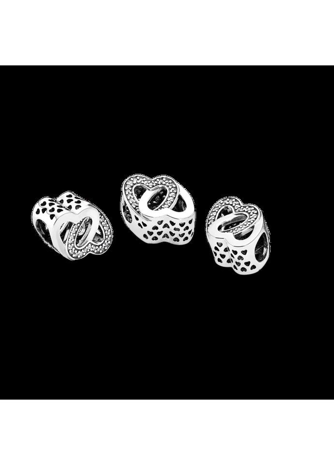 Серебряный шарм Пандора "Соединенные сердца" 791880CZ Kabluchka (355344250)