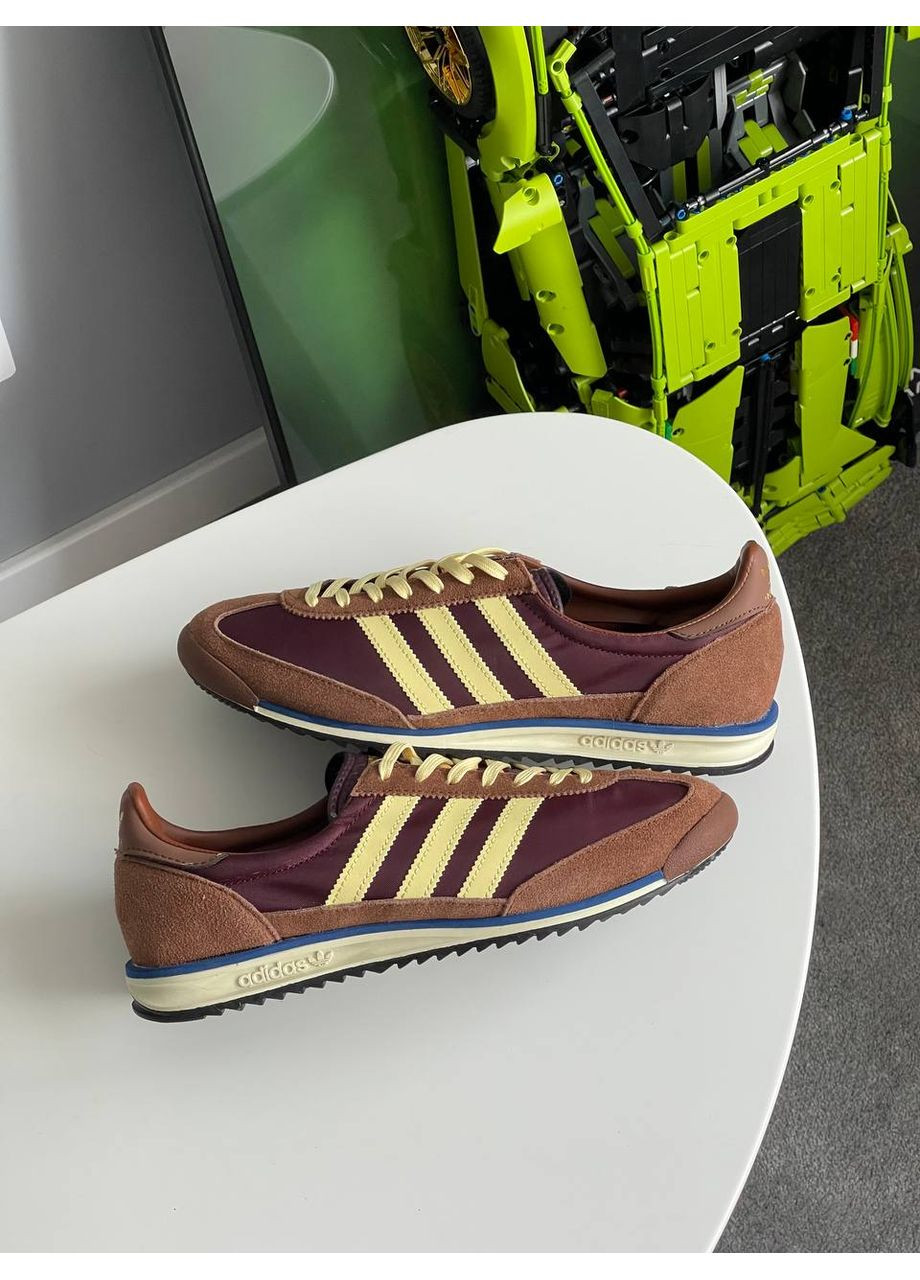 Коричневі Осінні кросівки чоловічі і жіночі adidas sl 72 brown yellow | адідас сл 72 коричневі No Brand