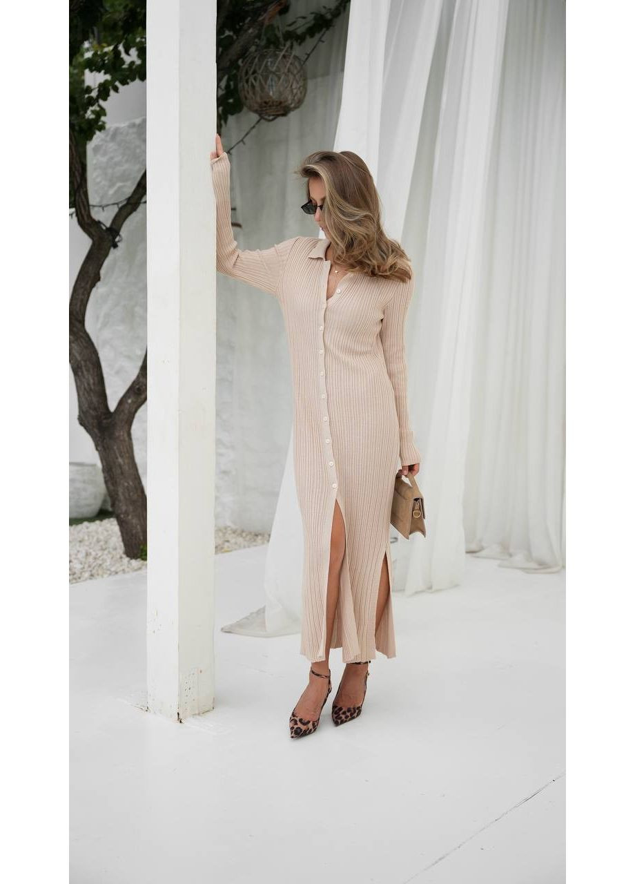 Бежева повсякденний сукня жіноча Україна однотонна