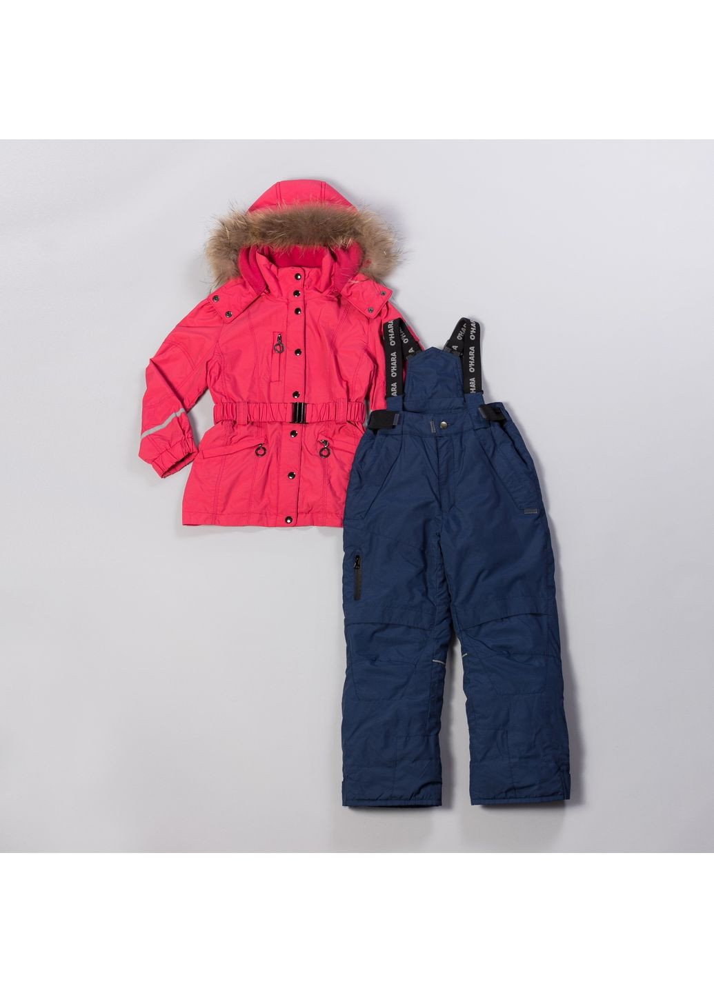 Кораловий зимній Пуховик Lenne