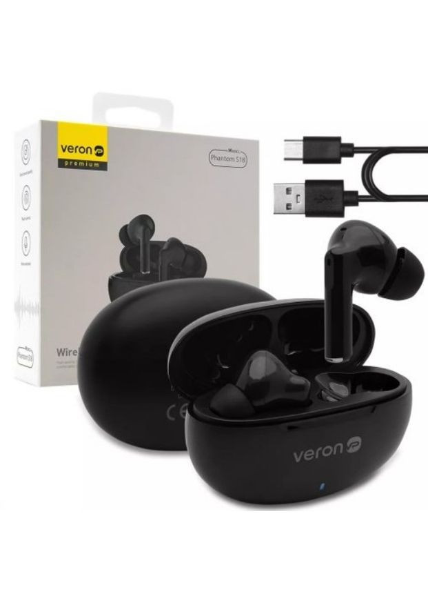 Бездротові навушники TWS Bluetooth Headset W07 Liberty Black вкладиші із зарядним кейсом (2104618869) Veron (370849897)