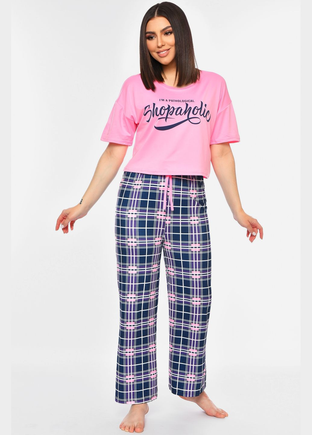 Рожева всесезон піжама жіноча рожевого кольору комбінезон Let's Shop