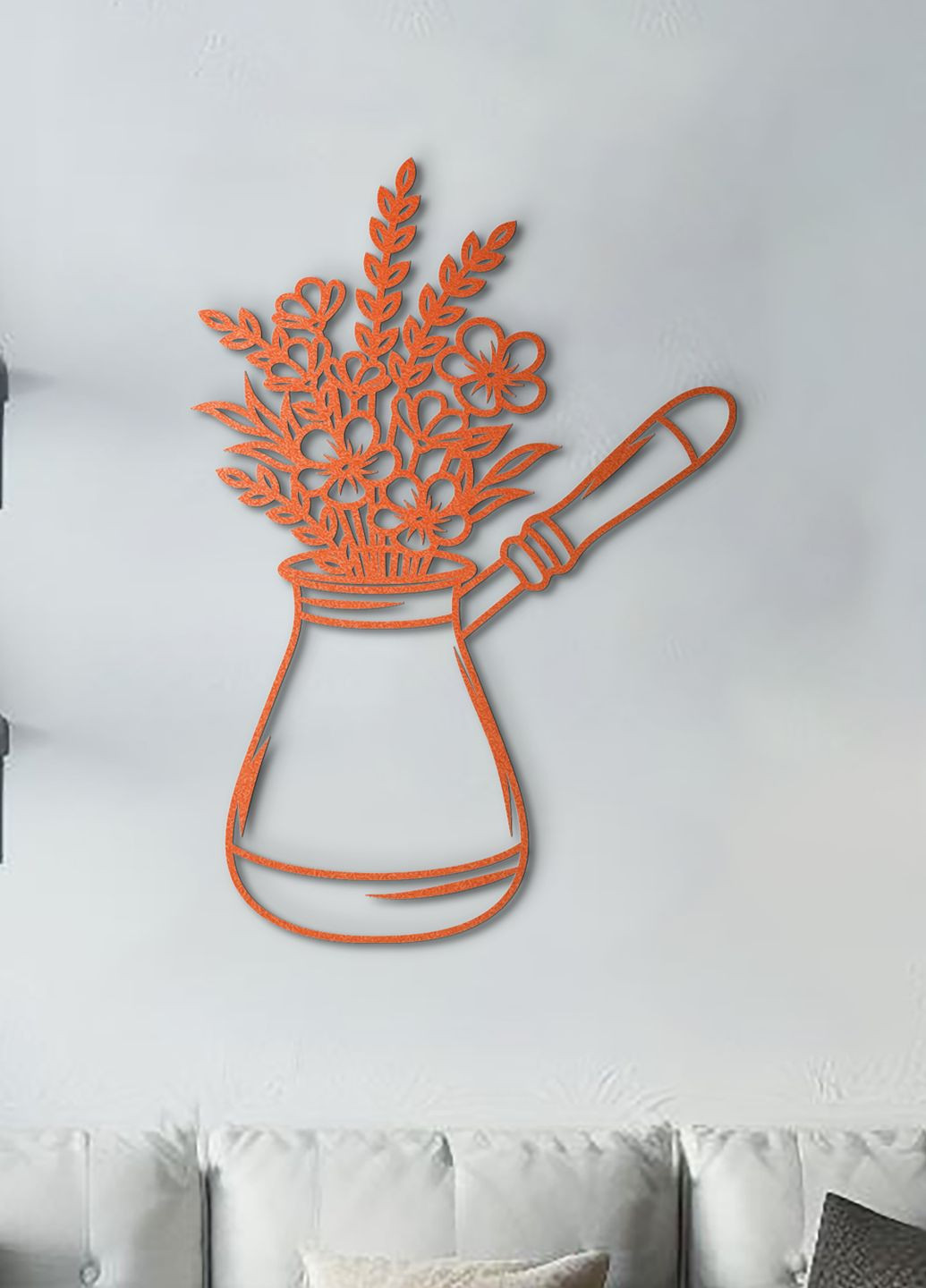 Дерев'яна картина на кухню, декоративне панно з дерева "Кава в турці", мінімалістичний стиль 70х50 см Woodyard (292013724)