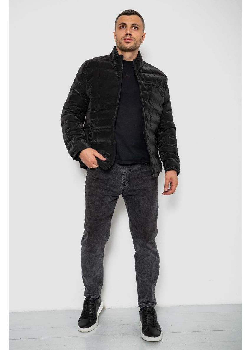 Чорна демісезонна куртка чоловіча демісезонна Ager 214R833К
