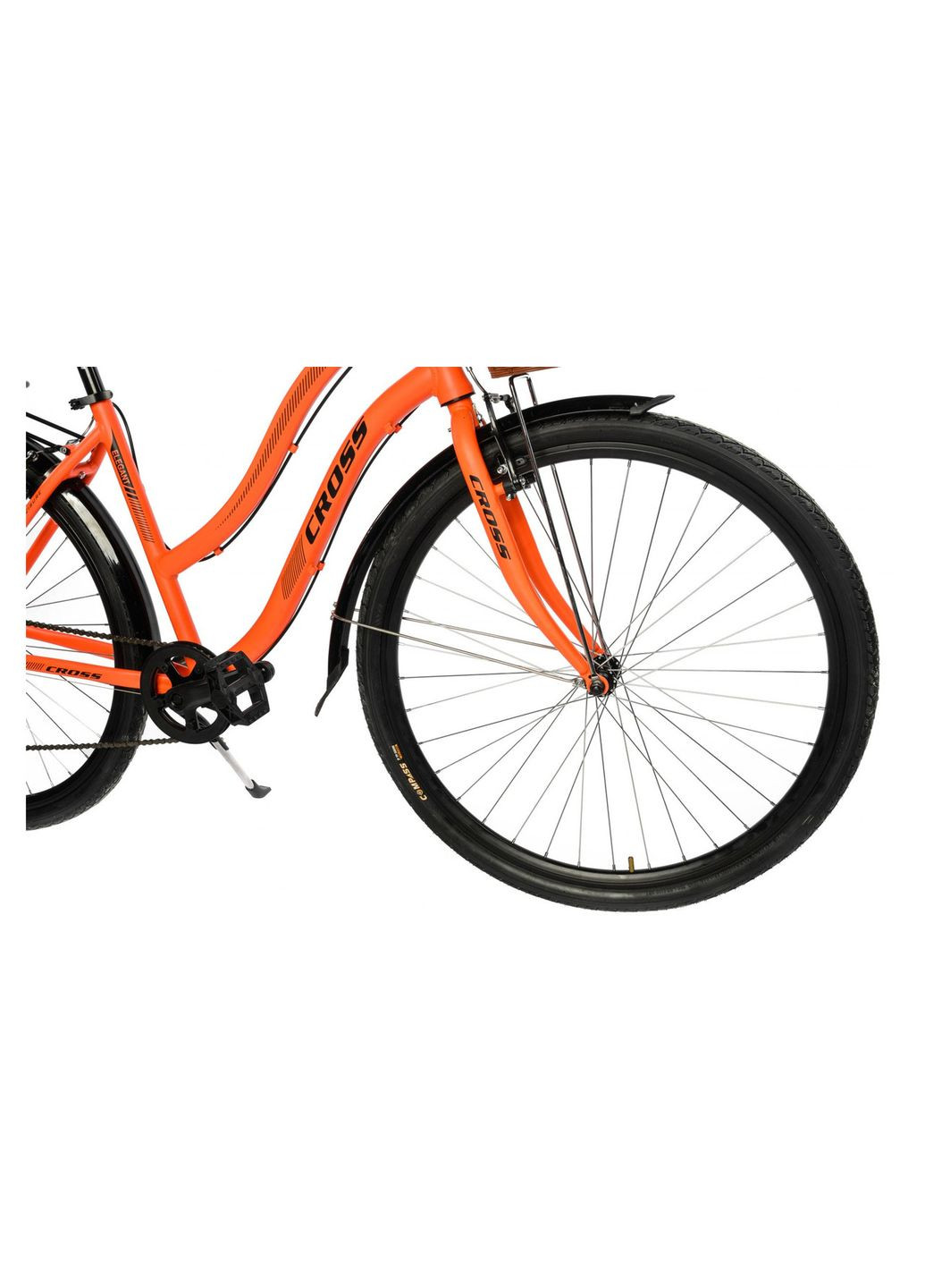 Велосипед Elegant 28" розмір M, рама 18", 2022, Жовтогарячий Cross (369140377)