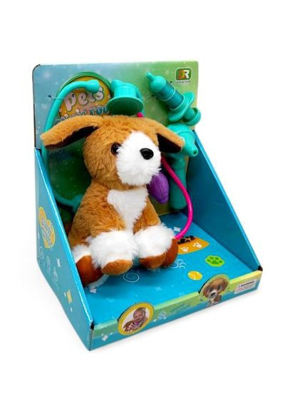 М'яка іграшка Собачка DA RUN TOYS із набором ветеринара для дітей ProDobro (367092528)