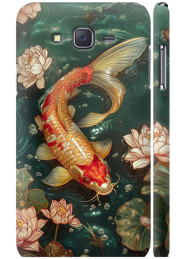 3D пластиковый матовый чехол 'Мелодия Лотоса' для Endorphone Samsung Galaxy J7 J700H (291125219)