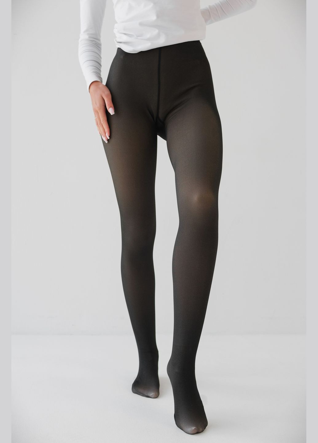 Жіночі Колготки Капронові Зимові Утеплені Флісом З Ефектом Голих Ніжок Without (305770649)