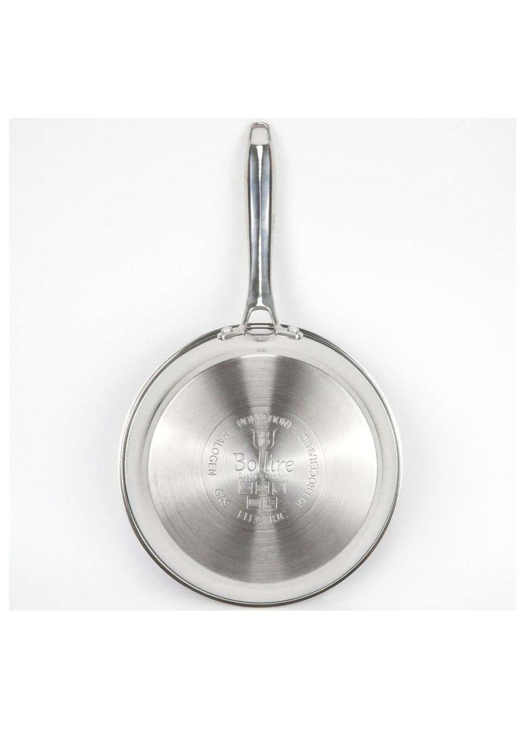 Сковорода з нержавіючої сталі та антипригарним покриттям Black Sapphire 28 см (BR-1707) Bollire (334713186)