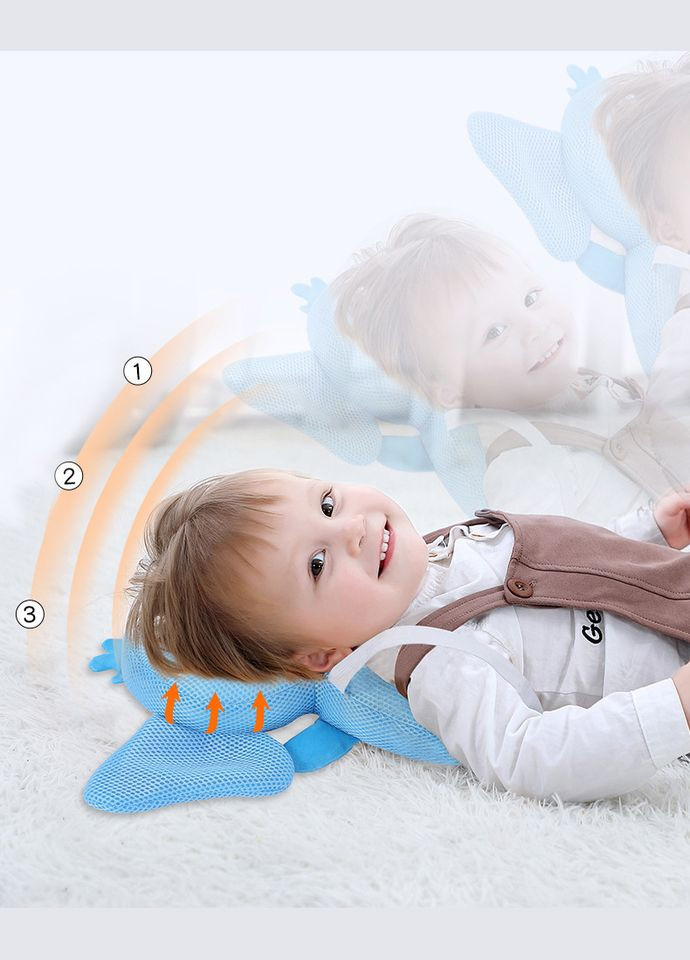 Защитная подушка Мишка для головы и спины малыша (голубая) Mommy Bag (280941868)