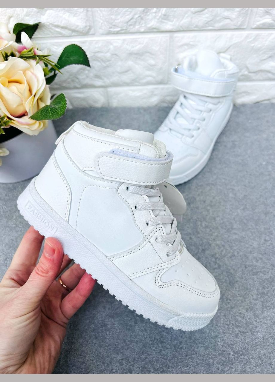 Білі гарні весняні хайтопи унісекс Kimboo