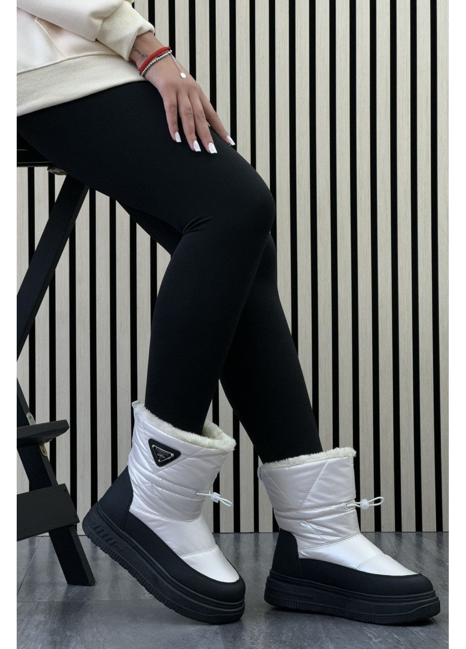 Бежевые сапоги дутики женские зимние бежевые No Brand