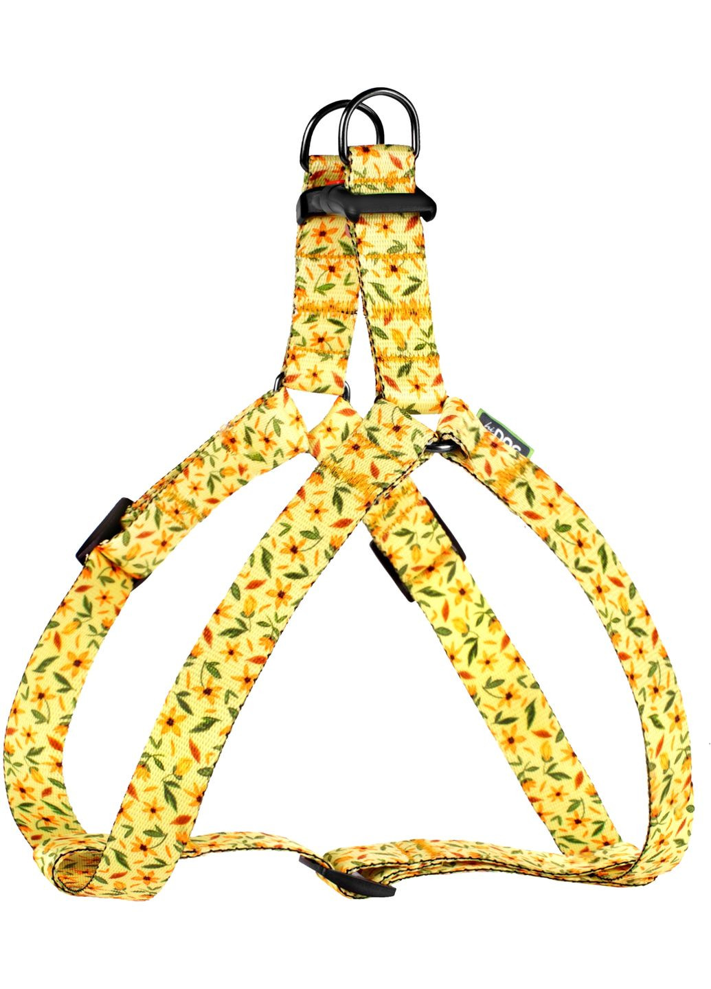 Шлей охоплення грудної клітки 50-81 см ширина 25 мм Flowers yellow (2100102429018) Hi Dog (320760781)
