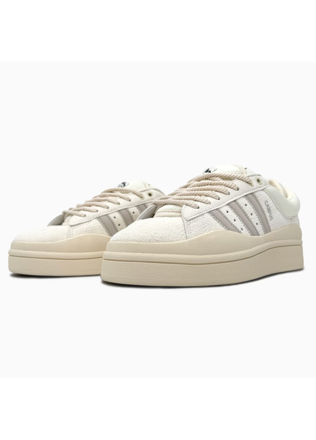 Бежеві Осінні кросівки чоловічі adidas campus x bad bunny beige adi-0507 адідас кампус No Brand