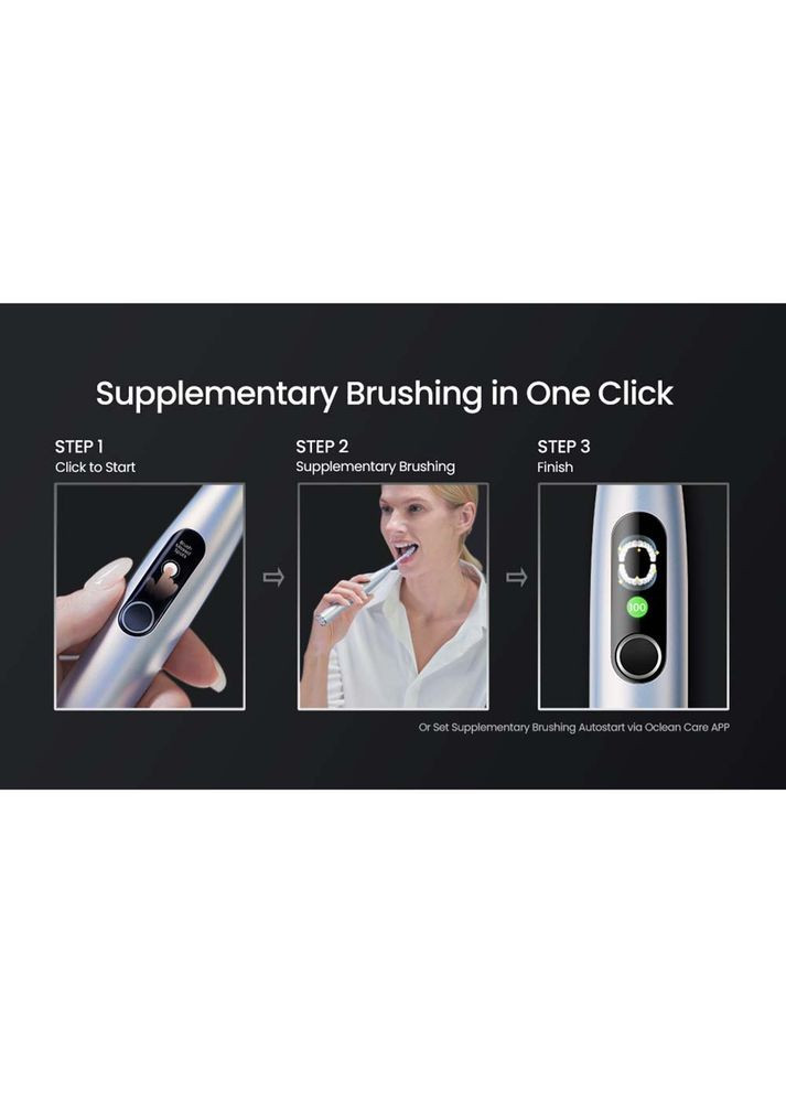 Електрична зубна щітка X Plus Pro Digital Silver (6970810556179) Oclean (370607830)