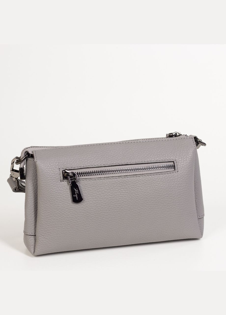 Жіноча шкіряна сумка крос-боді 5070-081 сіра Karya (315922724)