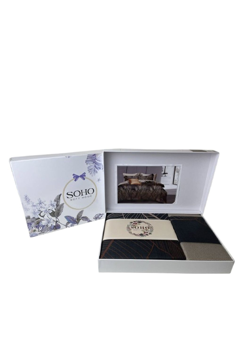 Комплект постільної білизни Євро - Valentine Silver колір сірий CB-00272917 Soho (322234922)