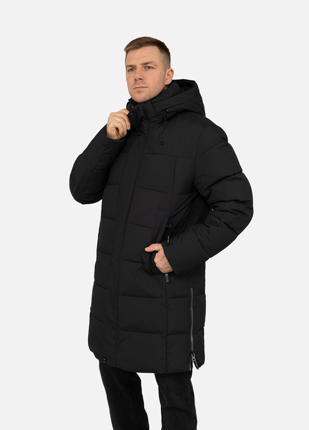 Темно-синяя зимняя мужская длинная куртка цвет темно-синий cb-00254589 Kings Wind