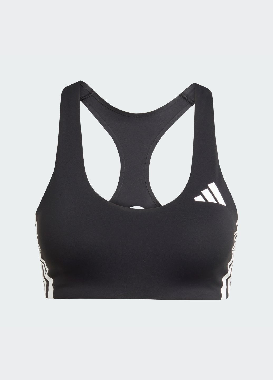Чёрный бра adizero run medium support adidas полиамид
