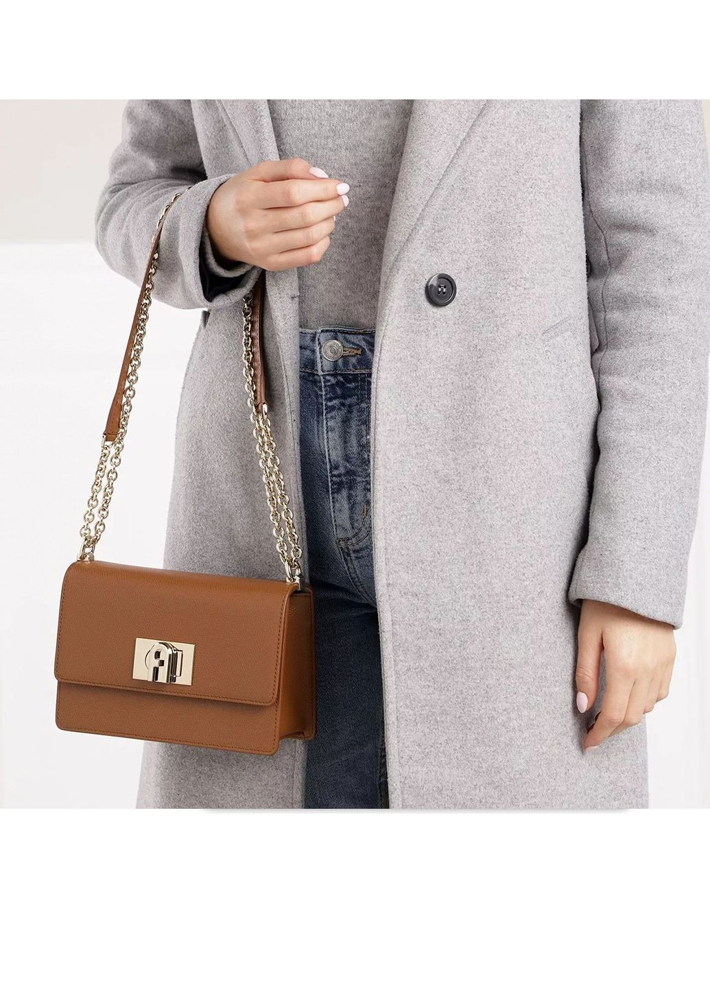 Сумка кросс-боді жіноча шкіряна коричнева Furla 1927 MINI CROSSBODY 20 (314900639)