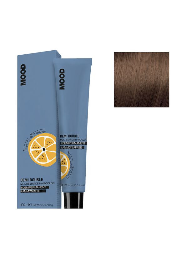 Безаміачна мультифункціональна фарба для волосся 6/3 Demi Double Темний блонд золотистий, 100 мл Mood (292735934)