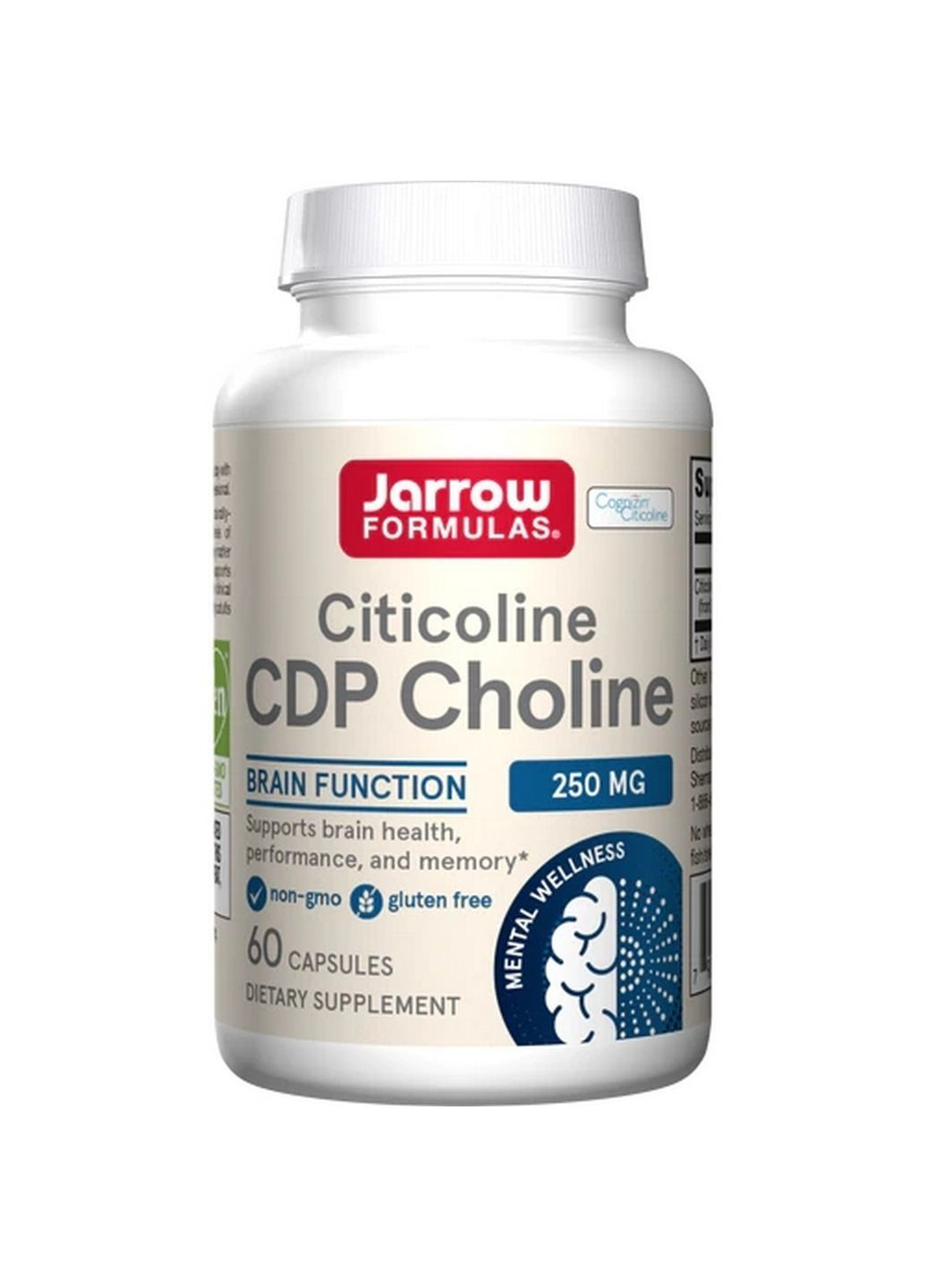 Натуральная добавка Citicoline CDP Choline, 60 капсул Jarrow Formulas (293482062)
