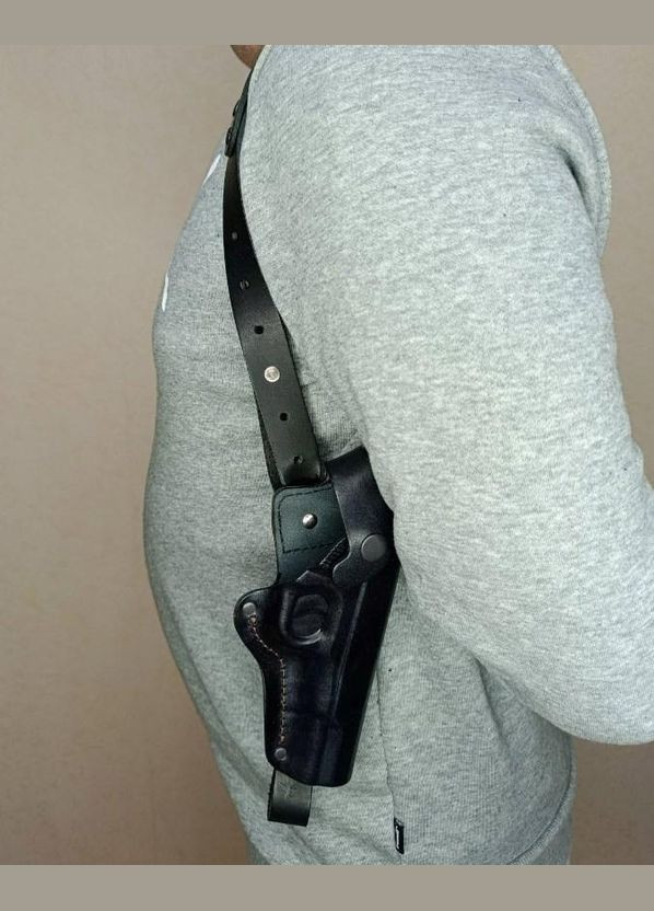 Кобура оперативная двухсторонняя ТТ формованная с чехлом под магазин (кожа, черная) Сварог (342375209)