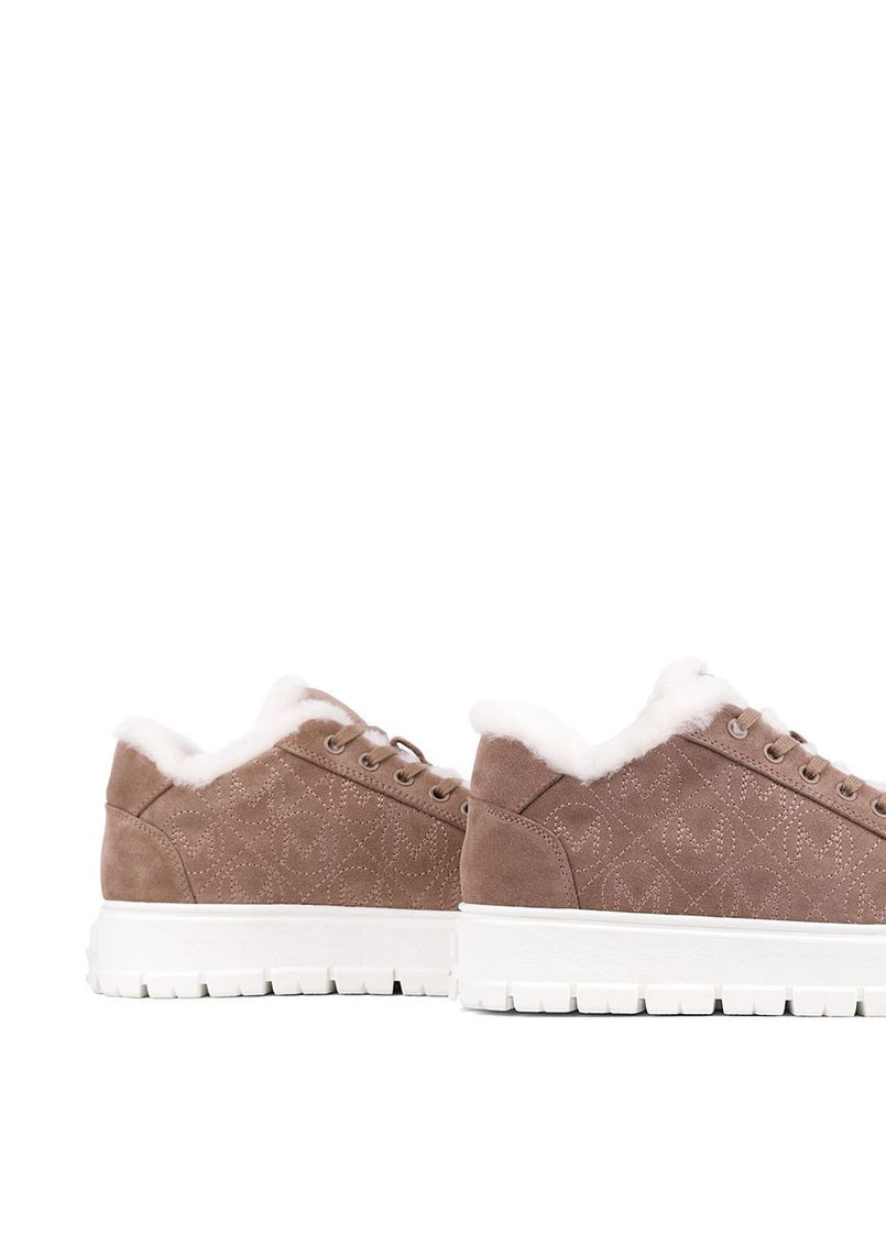 Бежеві жіночі кеди bf2203-7-2 оз-24-25 бежевий велюр MIRATON