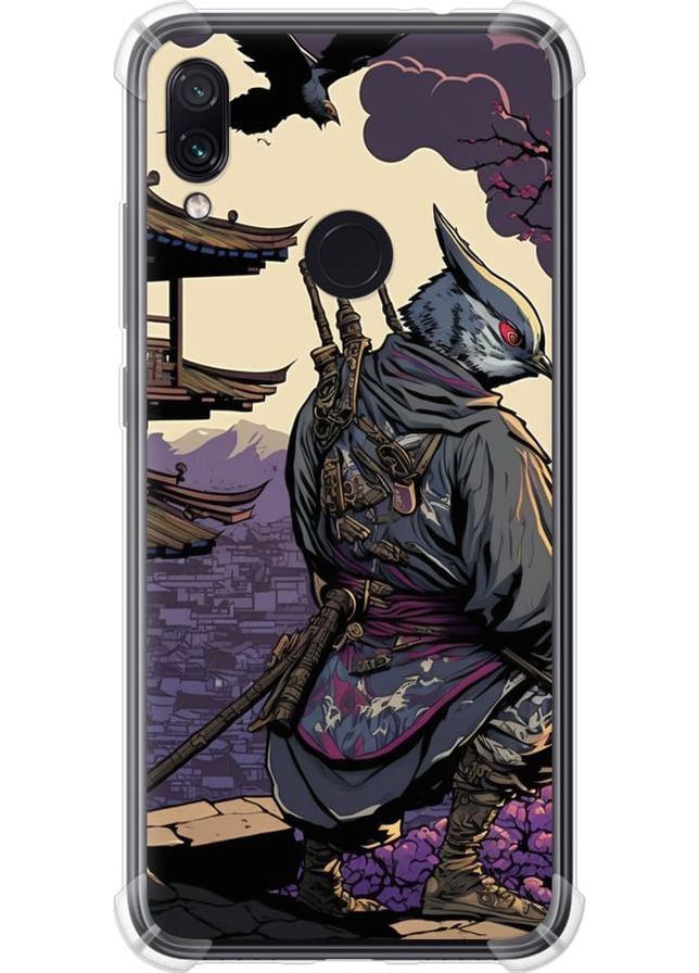 Силіконовий протиударний с посиленими кутами чохол 'Птах воїн' для Endorphone Xiaomi Redmi Note 7 (278056170)