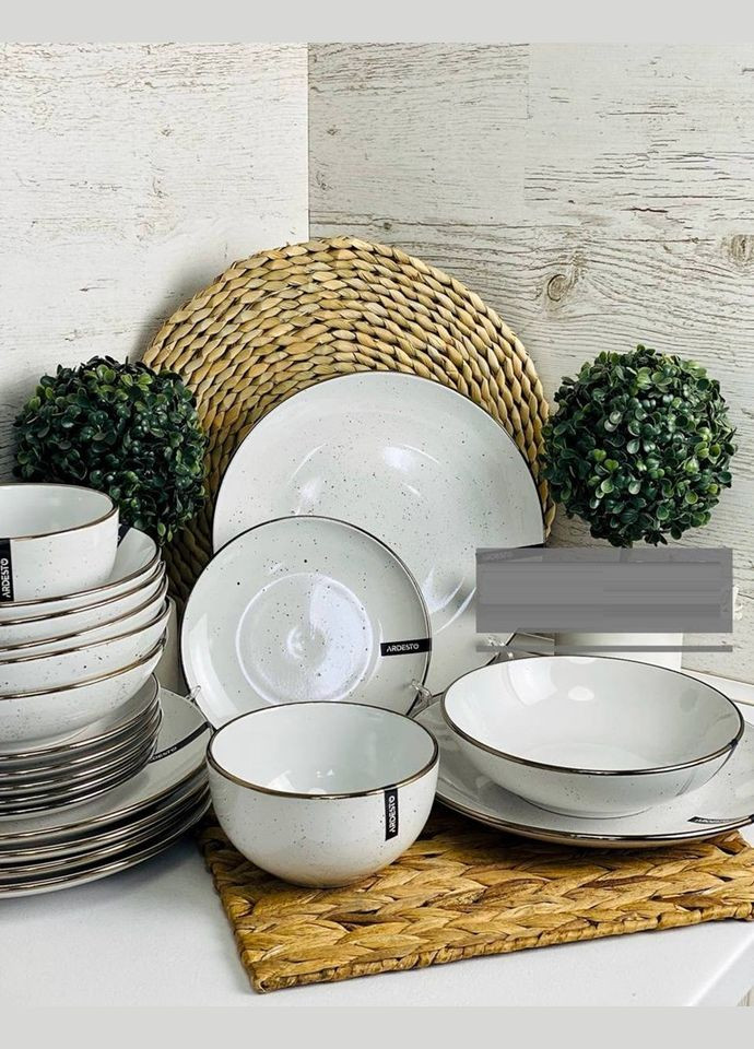 Сервіз столовий Bagheria White AR0019WGC 19 предметів білий Ardesto (364104361)
